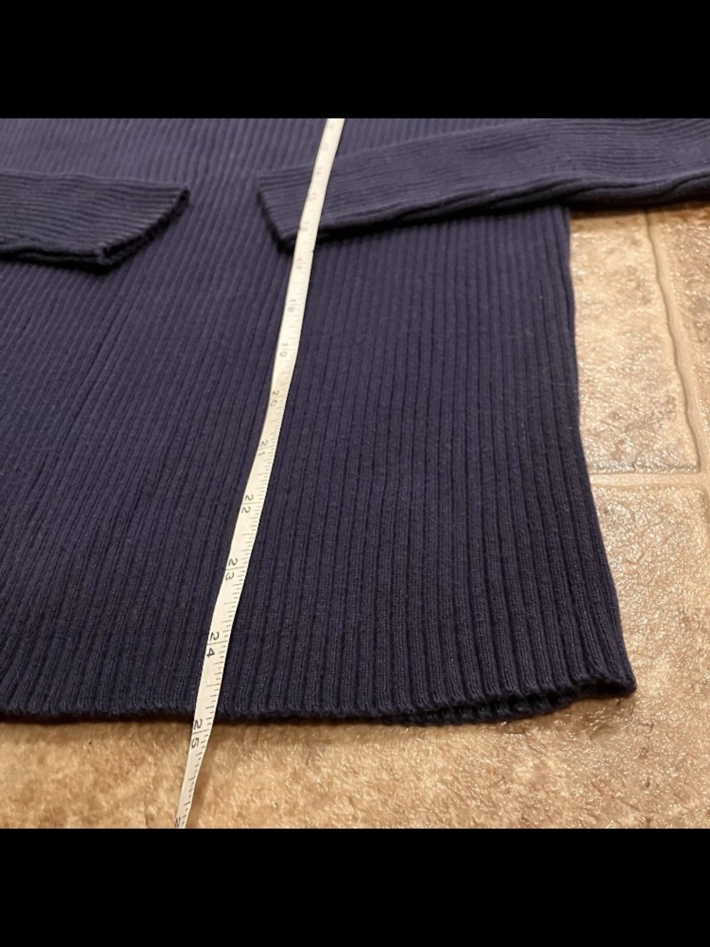 VTG 90s GAP Ribbed Fitted Cotton Scoop Neck Sweater Large - Picture 5 of 6
